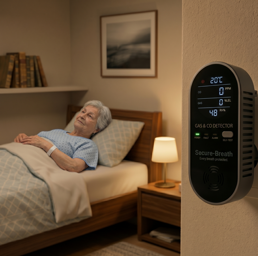 SecureBreath Melder mit Echtzeit-Display
