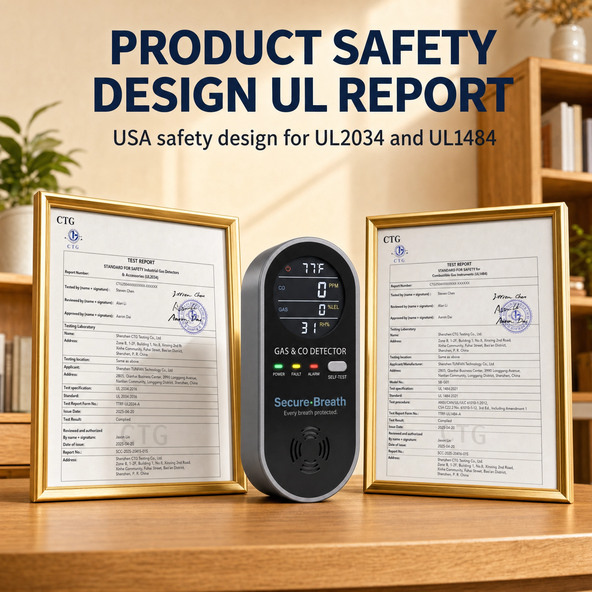 SecureBreath CO & Gas Detector (Bundles)
